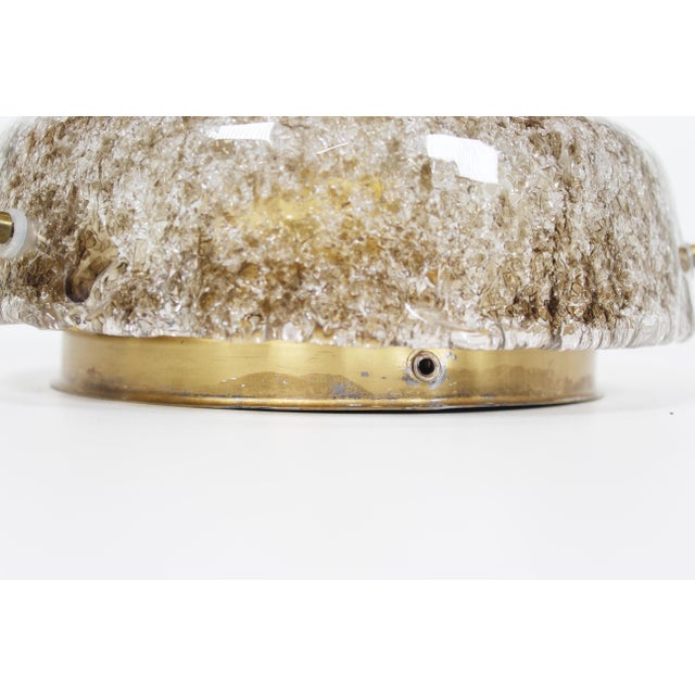 Brass and Murano Glass Flush Mount from Hillebrand Lighting, 1970s For Sale - Image 6 of 10