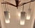 Mid-Century Modern Vintage Mid-Century Danish Five-Light Ceiling Cascade Lamp with Teak Frame and White Satin Glass Shades, 1960s For Sale - Image 3 of 12