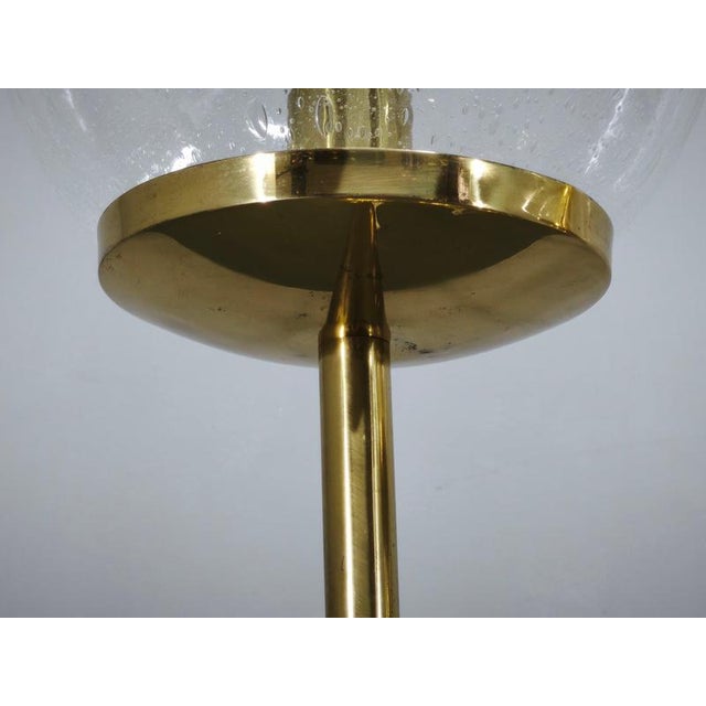 Space Age Brass and Bubble Glass Floor Lamps by Kamenický Šenov 1970s, Set of 4 For Sale - Image 6 of 16