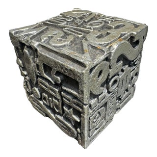Vintage Mid Century Modern Sheldon Rose Alphasculpt Cube Cubist Sculpture For Sale