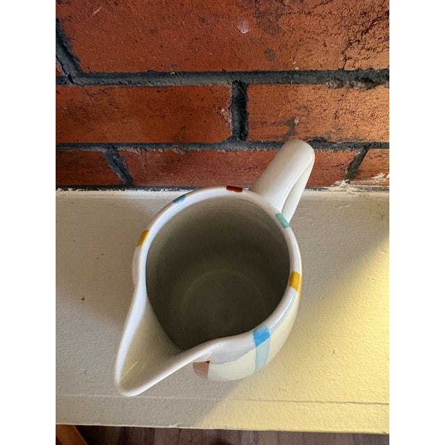 Mid 20th Century De Sphinx Holland Parafeu Pitcher – Hand Decorated Dutch Mid Century Ceramic For Sale - Image 9 of 12