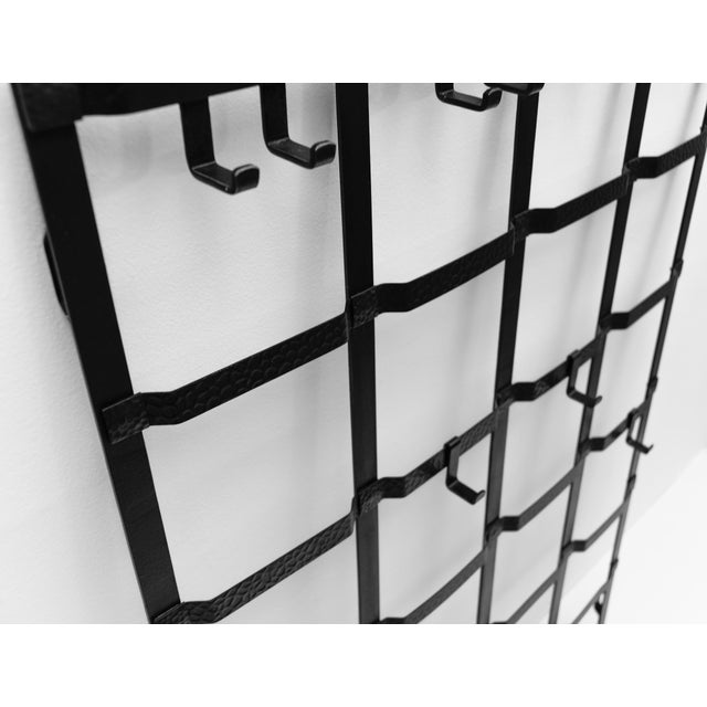 Metal Mid-Century Modern Geometric 3D Wall Coat Rack, 1960s For Sale - Image 7 of 10