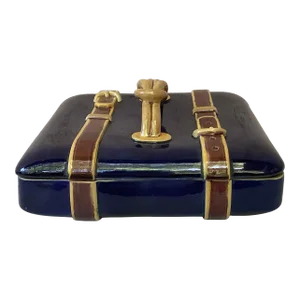 19th-Century Majolica Brown Westhead Moore Box