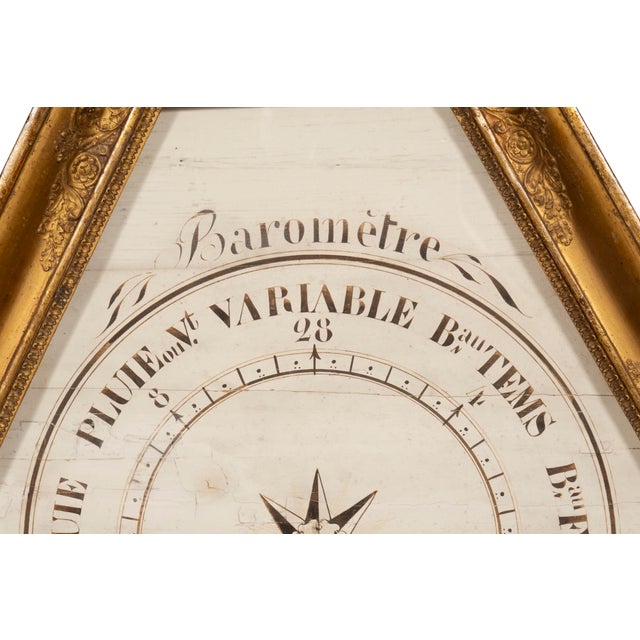 French Charles X Giltwood Barometer For Sale - Image 3 of 8
