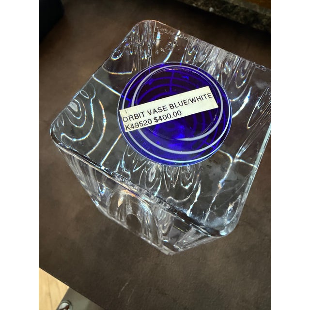 Kosta Boda Blue Orbit Vase For Sale In New York - Image 6 of 8