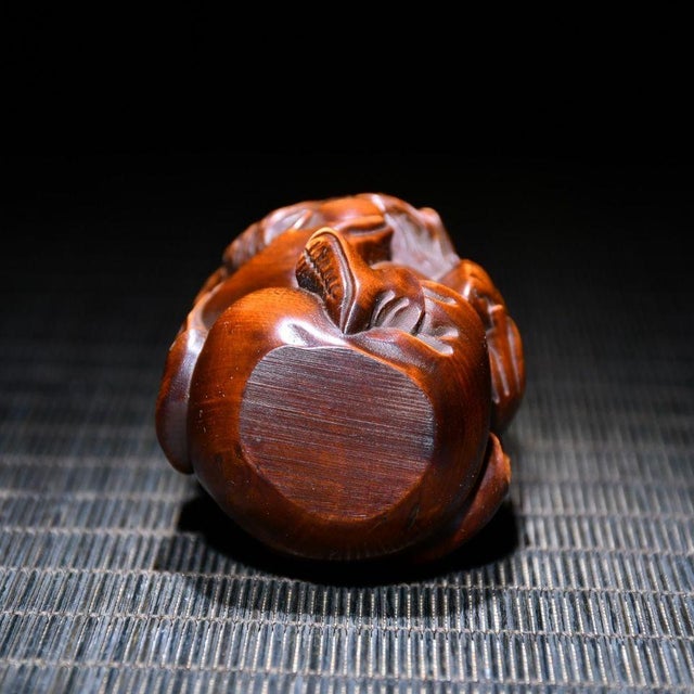 Chinese Boxwood Carved Zhong Kui Wood Figurine For Sale - Image 4 of 9