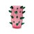 Art Deco Style Pink and Green Murano Glass Vases with Applied Spikes, 1980, Set of 2, in Flawless conditions. Designed...