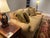 EJ Victor Ej Victor Ultra-Premium Classic Sofa With Silk Damask Gold Upholstery in Like-New Condition For Sale - Image 4 of 6