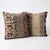 This 19'' x 19'' & 20'' x 20'' pillow cover set was made from authentic Turkish rug pieces — tribal striped bands in faded...