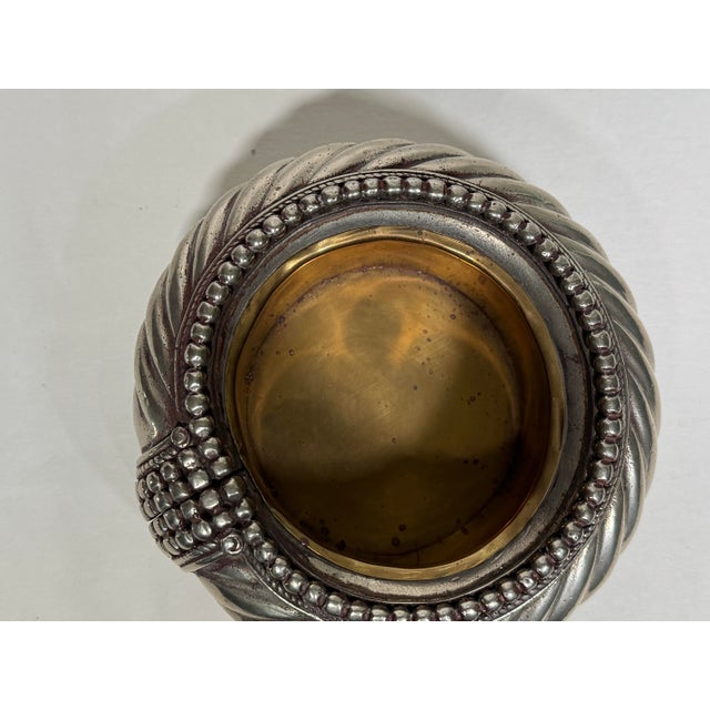 Early 20th Century Early 20th Century Moroccan Berber Silver Anklet Converted to Brass-Lined Catchall For Sale - Image 5 of 9