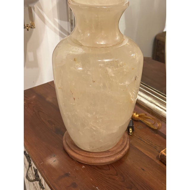 Large Scale Polished Rock Crystal Lamp For Sale - Image 4 of 7