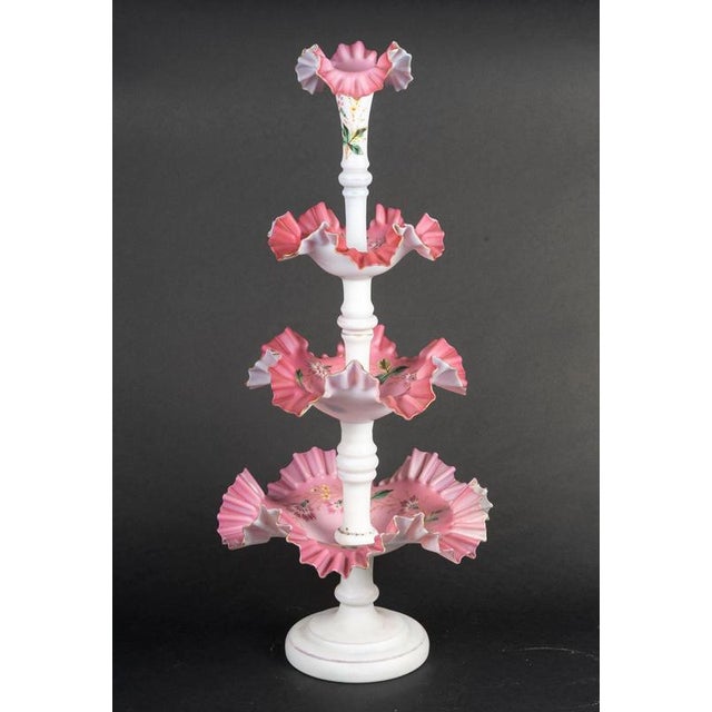 Large Napoleon III Opaline Centrepiece For Sale - Image 3 of 12