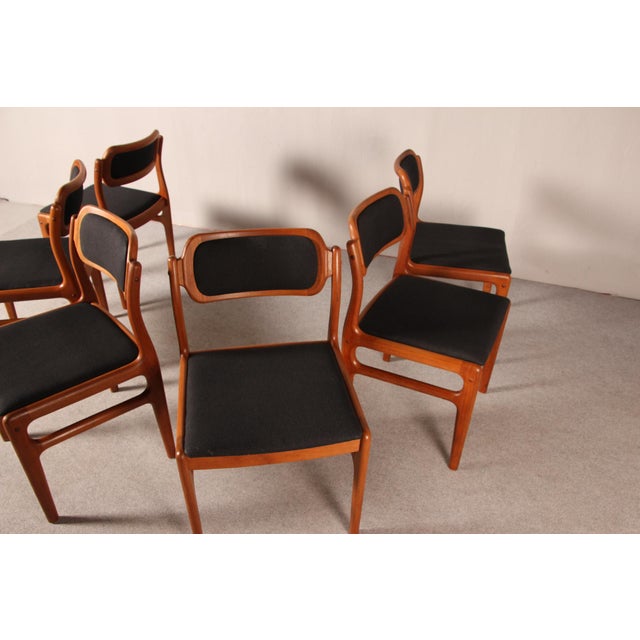 Vintage Danish Dining Chairs in Teak by Johannes Andersen for Uldum, 1960s, Set of 6 For Sale - Image 10 of 18