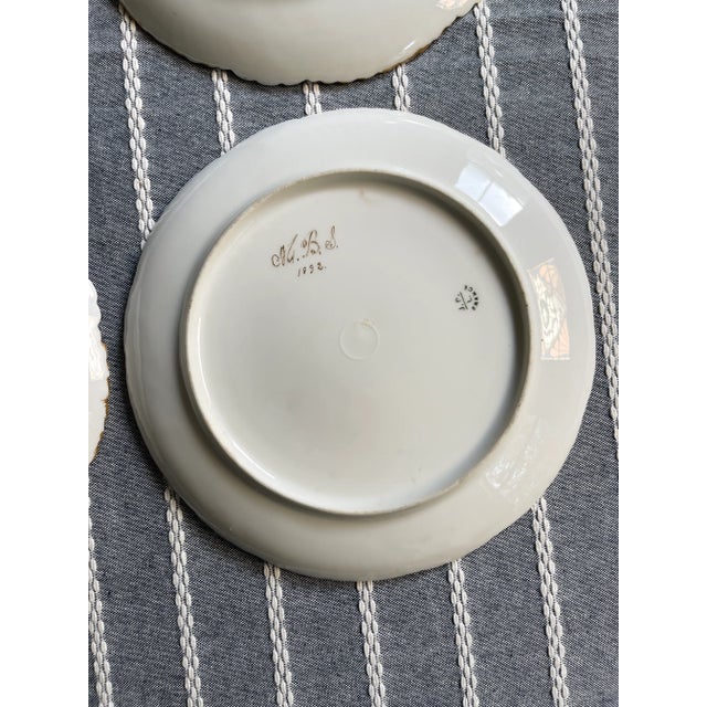 1892 Signed Jean Pouyat Limoges Plates - Set of 4 For Sale - Image 9 of 10