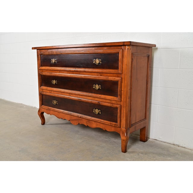 French Provincial Baker Furniture Italian Provincial Carved Maple Dresser or Chest of Drawers For Sale - Image 3 of 15