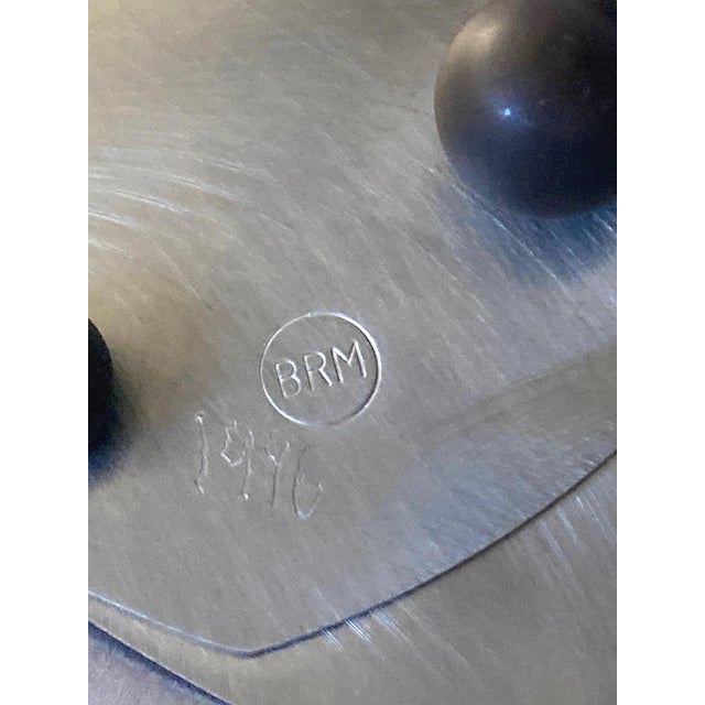 1996 An Asymmetrical Brushed Steel Dish by Bruce MacDonald Brm For Sale - Image 4 of 4