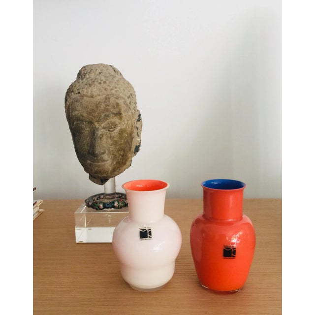 Carlo Moretti Carlo Moretti Italian Cased Vases - Set of 2 For Sale - Image 4 of 5