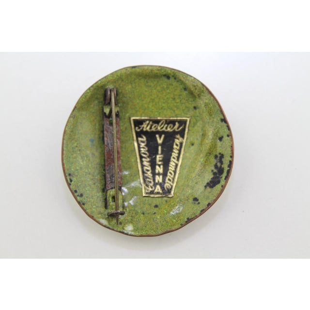 Enamel brooch, partly silver leaf, approx. 10 grams. This piece has an attribution mark, I am sure that it is completely...
