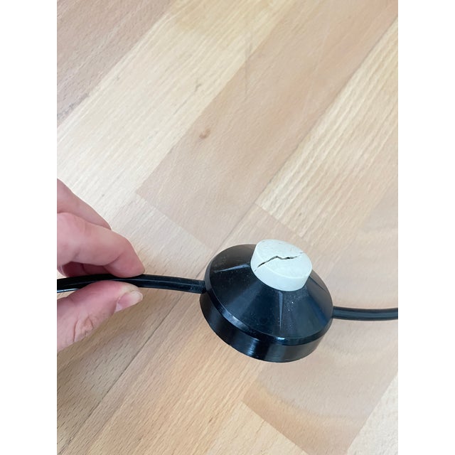Vintage German Space Age Chrome Floor Lamp with Textured Glass Globe from Hustadt Leuchten, 1970s For Sale - Image 9 of 12