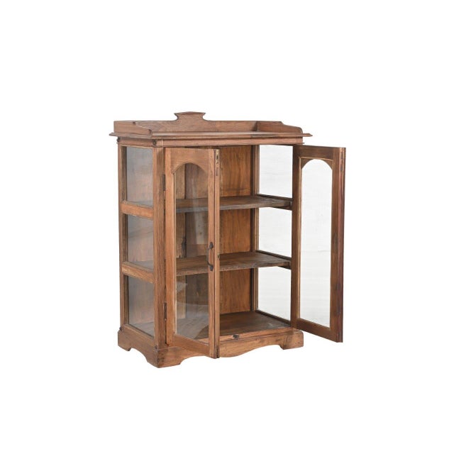 English Vintage Anglo-Indian Teakwood Small Bookcase For Sale - Image 3 of 4