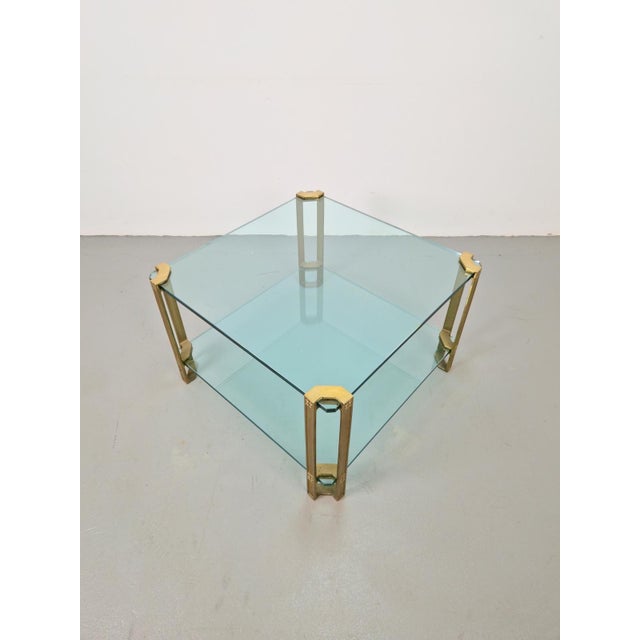 Regency Model T24 Coffee Table in Brass and Glass by Peter Ghyczy, 1970s For Sale - Image 13 of 15