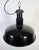 Large Industrial Black Enamel Factory Lamp with Cast Iron Top from Elektrosvit, 1950s For Sale - Image 10 of 18