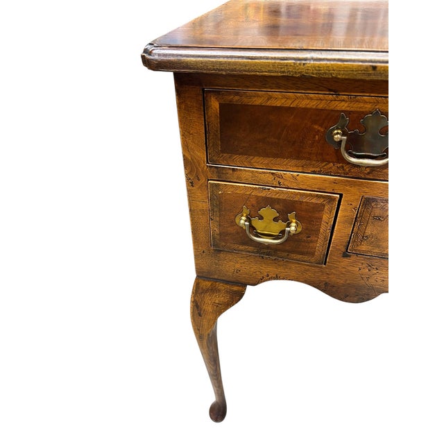 Brown Vintage Burlwood Four Drawer Server Table For Sale - Image 8 of 8