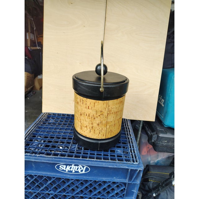 Mid-Century Modern 1960s Mid-Century Modern Cork Ice Bucket For Sale - Image 3 of 4