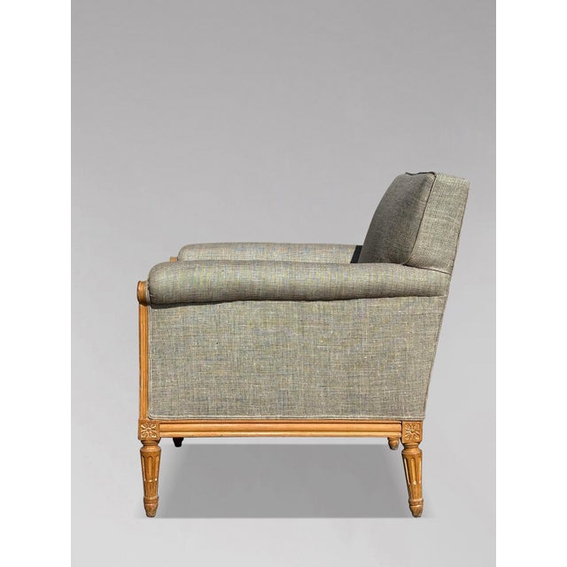Late 19th Century Antique French Louis XVI Lounge Chairs, 1880, Set of 2 For Sale - Image 5 of 12