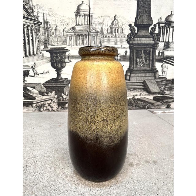 This impressive floor vase was manufactured by Scheurich Keramik in West-Germany during the 1960s. The traditional...