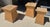 Christian Liaigre for Holly Hunt "Nagato" Side Tables/Stools Set of Three Signed | Solid Raw French Oak | Circa 1986 An...