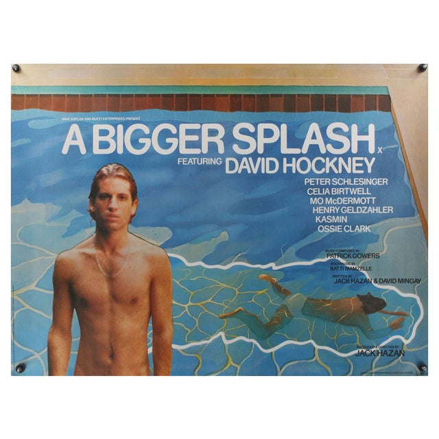 "A Bigger Splash" 1974 David Hockney Film Poster Chairish