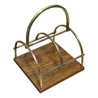 Art Deco Magazine Rack in Bronze, 1930 For Sale