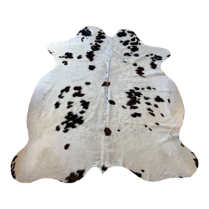 Natural Brazilian Black and White Cowhide Rug 76" X 86"