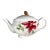 Lenox “Winter Meadow” Tea Pot & Pinecone Lid - Floral, Holly, Cursive Script Accents For Sale