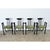 Late 20th Century Italian Vintage Set of Four Ebonized Upholstered Armchairs For Sale In Baton Rouge - Image 6 of 13
