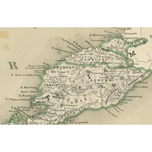 Antique Maps of the Lesser Sunda Islands in Dutch East Indies, 1884, Set of 2 For Sale - Image 6 of 15