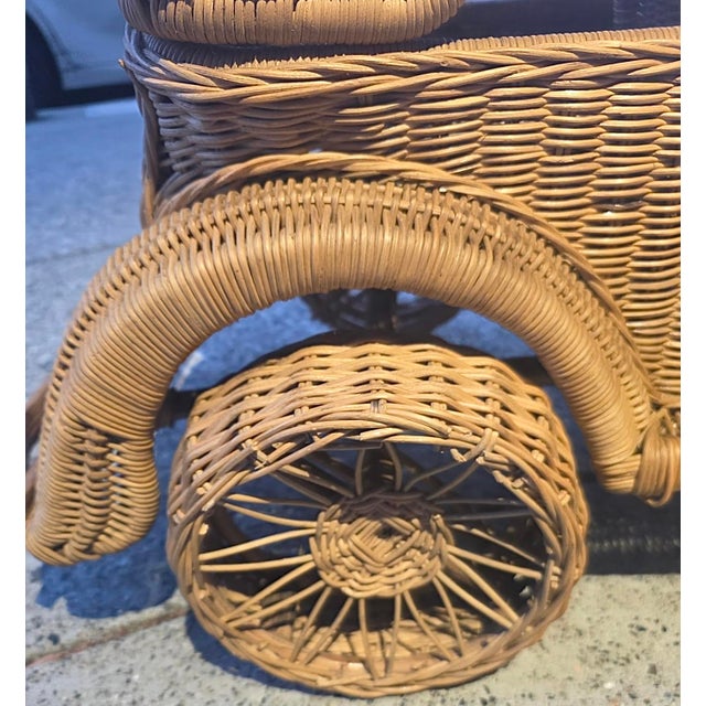 Giant Vintage Wicker and Rattan Luxury Automobile For Sale - Image 4 of 16