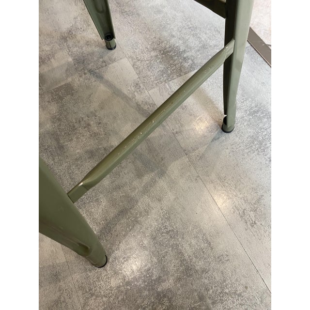 Industrial Olive Green H75 Stackable Bar Stool by Xavier Pauchard for Tolix, 1950s For Sale - Image 14 of 16