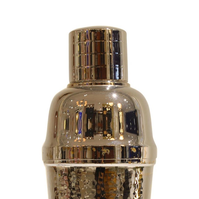 Hammered Alpaca Cocktail Shaker, Italy, 1960 For Sale - Image 4 of 9