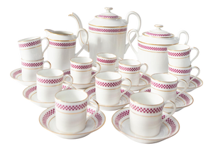 Antique Coffee Set from Limoges, 1890s, Set of 27