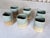 Late 20th Century Asian Wabi Sabi Blue Gray Ceramic Tea Cups- Set of 6 For Sale - Image 4 of 5
