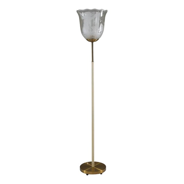 Swedish Modern Floor Lamp attributed to Bo Notini for Glössner, 1940s For Sale