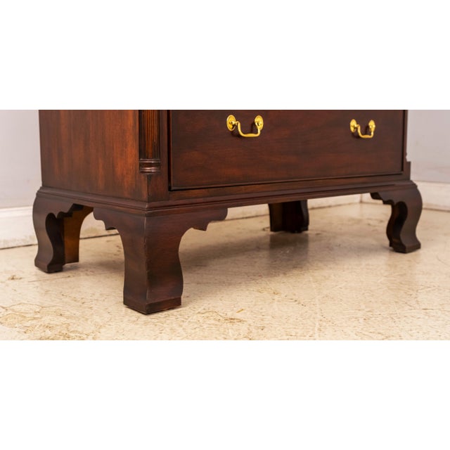 1990s Henkel Harris New Market Mahogany Tall Chest For Sale - Image 10 of 18