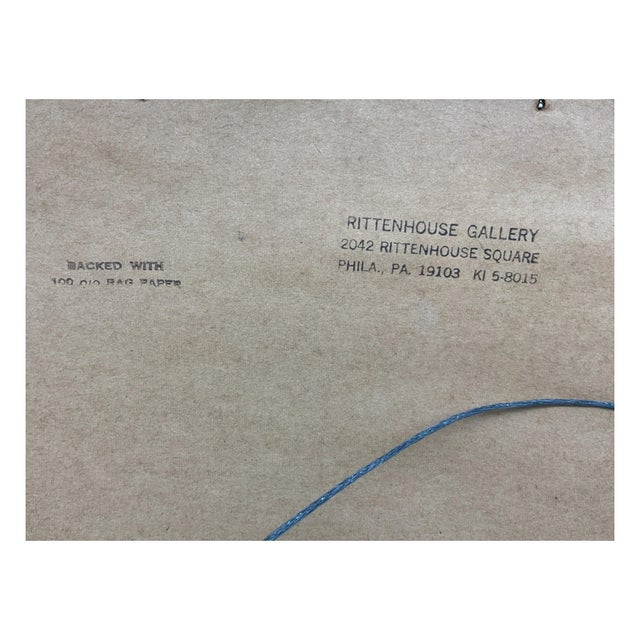 Mid 20th Century Ivan Mosca (Italy) Color Lithograph, Framed For Sale - Image 5 of 5