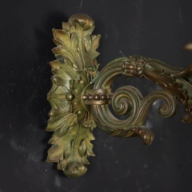 Metal Empire Style Wall Lights, Set of 2 For Sale - Image 7 of 8