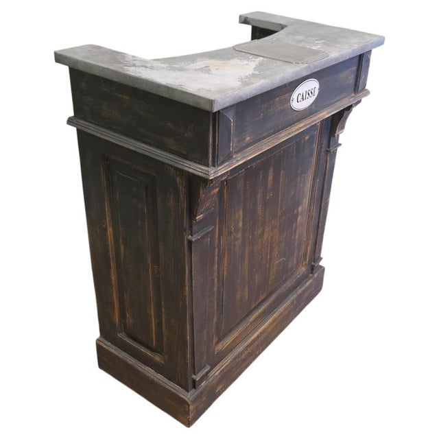 Black French Shabby Restaurant Greeting Station, Greeter, 1920 For Sale - Image 8 of 8
