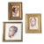 Gallery Wall Collection-3 Vintage Abstract Watercolor Portrait Paintings -Set of 3 For Sale