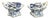 Japanese Jeweled Porcelain Chrysanthemum Inkwells, 1880, Set of 2 For Sale