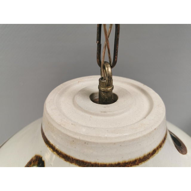 Ceramic Large Danish Ceramic Pendant Lamp from Axella, 1970s For Sale - Image 7 of 16